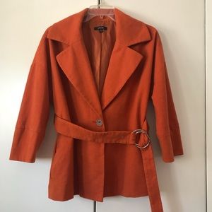 Rafaella Wool Blend Blazer Coat in Burnt Orange